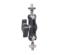 Robusto supporto adattatore girevole a 360 gradi in metallo con doppia filettatura esterna da 1/4", strumento di montaggio della fotocamera, doppio disco metallico adattatore a vite