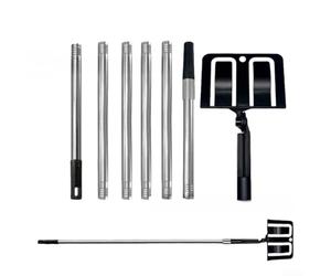 Robusto supporto in acciaio inox per schermi spray con funzione di regolazione rapida per ambienti di verniciatura dinamici (2)