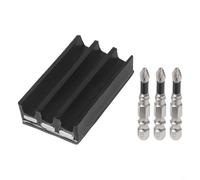 Robusto supporto magnetico per punte da trapano con 3 punte per cacciavite per uso professionale in falegnameria e lavori elettrici (con 3 punte da 50 mm)
