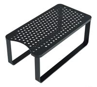 Robusto supporto per erogatore d'acqua in metallo per brocca filtro, organizer nero per mensole con design staccabile, porta bevande da cucina L 36,9 x 0,87 x 16,8 cm