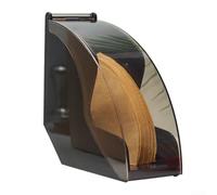 Robusto supporto per filtro da caffè in acrilico con coperchio trasparente e coperchio girevole per organizzare e proteggere le carte filtranti antigoccia (nero)