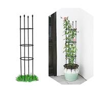 Robusto supporto per piante rampicanti in metallo nero per gabbie per pomodori per interni ed esterni, ideale per giardino, balcone e terrazza, migliora la crescita e la stabilità