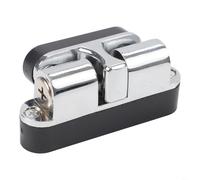 Robusto supporto per porta in metallo con retro automatico, per montaggio a pavimento, per tenere le porte aperte in modo sicuro e proteggere le pareti (argento brillante)