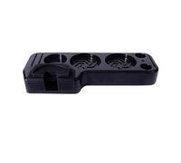 Robusto supporto per pressino da caffè con cestello filtro integrato e portaspazzolino per una preparazione semplificata dell'espresso (nero)