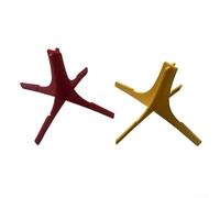 Robusto supporto per tromba portatile pieghevole con quattro gambe per strumenti in ottone, ideale per fare pratica di registrazione e performance dal vivo, giallo (rosso)