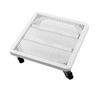 Robusto Supporto per vasi da Fiori in Metallo Nero con Ruote | Carrello Quadrato per vasi Grandi da Interno/Esterno | Include Vassoio e sottobicchieri (50x)