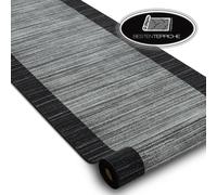 Robusto Tappeto Lungo Su Gomma Strisce Antracite Larghezza 57-133cm, Stabile