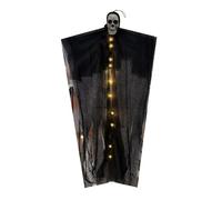 Robusto teschio di plastica per Halloween, con luci a LED a risparmio energetico, per scene interne, per attività all'aperto, Halloween, feste