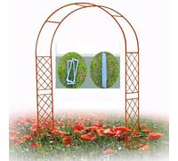 Robusto traliccio ad arco da giardino in metallo, elegante pergola in bronzo, per piante rampicanti, rose, anniversari e celebrazioni, base inclusa (lunghezza 18 x altezza 19 cm)