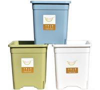 Robusto vaso quadrato in plastica con vassoio progettato per rose, ortensie e mazzi misti (blu)