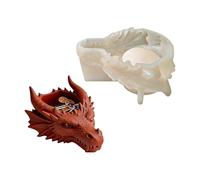 Robusto vassoio decorativo in silicone a forma di testa di drago intagliato 3D per gioielli fatti a mano e regali vassoio espositore gioielli