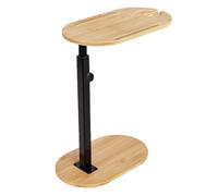 Robusto vassoio portaoggetti da bagno con base antiscivolo, tavolino portatile per snack, bevande, tablet o espositore decorativo in legno naturale per vasca da bagno