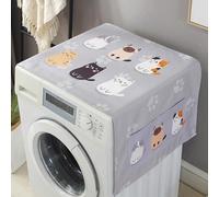 RobustWeg Telo Antipolvere Lavatrice,Coprilavatrice con Tasche Laterali,Copertura per Lavatrice Multifunzionale,Copertura Antipolvere per Frigorifero,con Tasche Laterali,per Lavatrice Asciugatrice