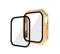 Robwick Compatibile con cassa dell'orologio iwatch7, custodia protettiva iwatch7, custodia in pellicola temperata PC+ e pellicola una, custodia protettiva da 45 mm, colore noce