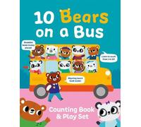 Robyn Gale 10 Bears on a Bus (Libro di cartone) Counting Book & Play Set