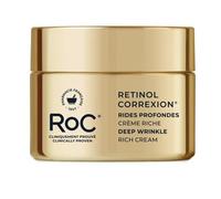 RoC Retinol Correxion Deep Wrinkle Rich Cream | con ceramidi biologiche e calcio, senza profumi | 50 ml
