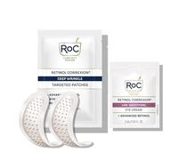 RoC Retinol Correxion Deep Wrinkle non invasive Targeted Patch con acido ialuronico + peptidi rassodanti per fronte e tra gli occhi 11 linee, zampe di gallina e linee di risate