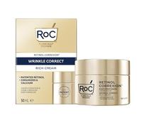 RoC Retinol Correxion Deep Wrinkle Rich Cream | con ceramidi biologiche e calcio, senza profumi | 50 ml