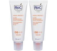RoC® SOLEIL PROTECT Fluido Viso Comfort Alta Tollerabilità SPF50+ 2x50