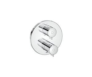 Roca A5A2K18C00 Miscelatore termostatico da incasso per bagno-doccia a 2 vie con inverter automatico Modello T-500 Include sottoinsieme da incasso e rosone