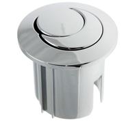 Roca AH0001800R - Pulsante cromato a doppio scarico, compatibile con aste filettate, corpo corto D2D, venduto da Plumb IQ