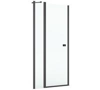 Roca Capital porta doccia 80 cm a battente nero opaca/vetro trasparente AM4608016M