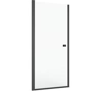 Roca Capital porta doccia 80 cm a battente nero opaca/vetro trasparente AM4708016M
