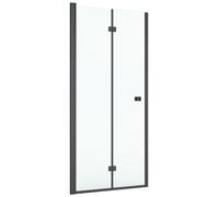 Roca Capital porta doccia 90 cm pieghevole nero opaca/vetro trasparente AM4509016M