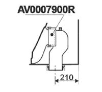 Roca AV0007900R-Gomito evacuazione uscita dual tutti i modelli Roca