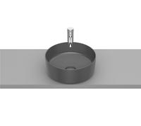 Roca Inspira lavabo 37x37 cm rotonda da appoggio nero opaca A327523640