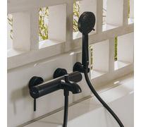 Roca Ona rubinetto vasca esterno, miscelatore monocomando, A5A029ENB0, Ona nero opaco [Rubinetteria Bagno > Rubinetteria Vasca]