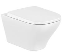 Roca Optica vaso wc con copriwater a discesa lenta sospeso senza brida con scarico a vortice bianco lucida A34HD11000