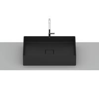 Roca Terra lavabo 51x36 cm rettangolare da appoggio nero opaca A32787Z080