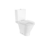 Roca, The Gap, ROUND Tazza Rimless con doppia uscita per WC a serbatoio basso, bianco, 370 mm x 655 mm x 790 mm, A3420N8000