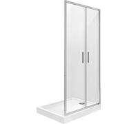 Roca Town-N porta doccia 90 cm pieghevole cromo lucida/vetro trasparente AMP2409012M