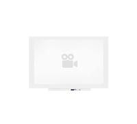 Rocada | Lavagna bianca magnetica | Lavagna bianca senza cornice | Può essere utilizzata come schermo di proiezione video | 115 x 75 cm [bianco opaco]