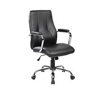 Rocada | Sedia da scrivania ergonomica | Sedia da ufficio | Sedia con rotelle e braccioli | Sedia regolabile | Nero