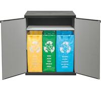 Rocard ® | Armadio per la raccolta differenziata | Armadio 2 ante e 3 borse | Misure 68 x 39.5 x 85 cm