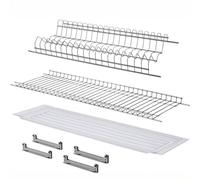 VI.TEL. SCOLAPIATTI Acciaio cromo protetto con vaschetta raccogli gocce Made in Italy (56 CM per pensile da 60 CM)