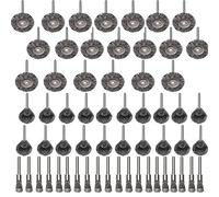 Rocaris Set di 60 spazzole metalliche con ruote in acciaio per utensili rotanti Dremel