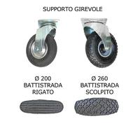 ROCARR RUOTA RUOTE PNEUMATICA CON CAMERA D'ARIA PER CARRELLO INDUSTRIALI