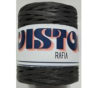 Rocca da 250 mt Rafia per Borse, Cappelli e Varie, Larghezza Circa 4 mm, Colore Nero, Materiale Rafia Naturale