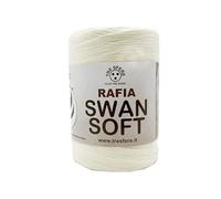 rocca di Rafia Soft 100% ecologica da 100g - 100metri per le tue borse handmade estive o cappelli (ecru- PIATTA)