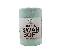 rocca di Rafia Soft 100% ecologica da 100g - 100metri per le tue borse handmade estive o cappelli (menta- PIATTA)