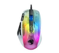 Roccat Kone XP - mouse da gioco con illuminazione 3D con sensore ottico a 19.000 DPI, rotella Krystal 4D, design multi-pulsante e illuminazione AIMO RGB, bianco