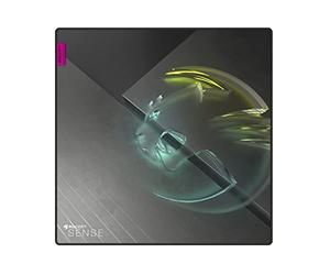 Roccat Sense Icon - Tappetino per mouse da gioco con bordi cuciti piatti, fondo in gomma antiscivolo, superficie in tessuto trattato in resina resistente