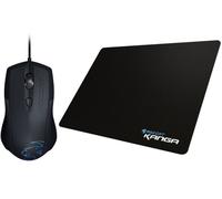 Roccat Set Gioco Bundle Lua Tri-Button Mouse + Kanga Gamer Tappetino per Mouse