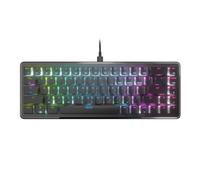 Roccat Vulcan II Mini-65% Tastiera da gioco ottica per PC con illuminazione RGB personalizzabile, cavo staccabile, duplicatore di pulsanti, profili a bordo, piastra in alluminio, durata 100 milioni di
