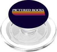 Rocce raffigurate Michigan Retro - Pictured Rocks Lakeshore MI PopSockets PopGrip per MagSafe