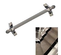 Rocchette per Scale in Ottone Antico, Supporto incluso, 3pz, 112cm | Rinforzi per tappeti su scale in metallo, perfetti per decorare e fissare i tappeti in modo elegante e stabile